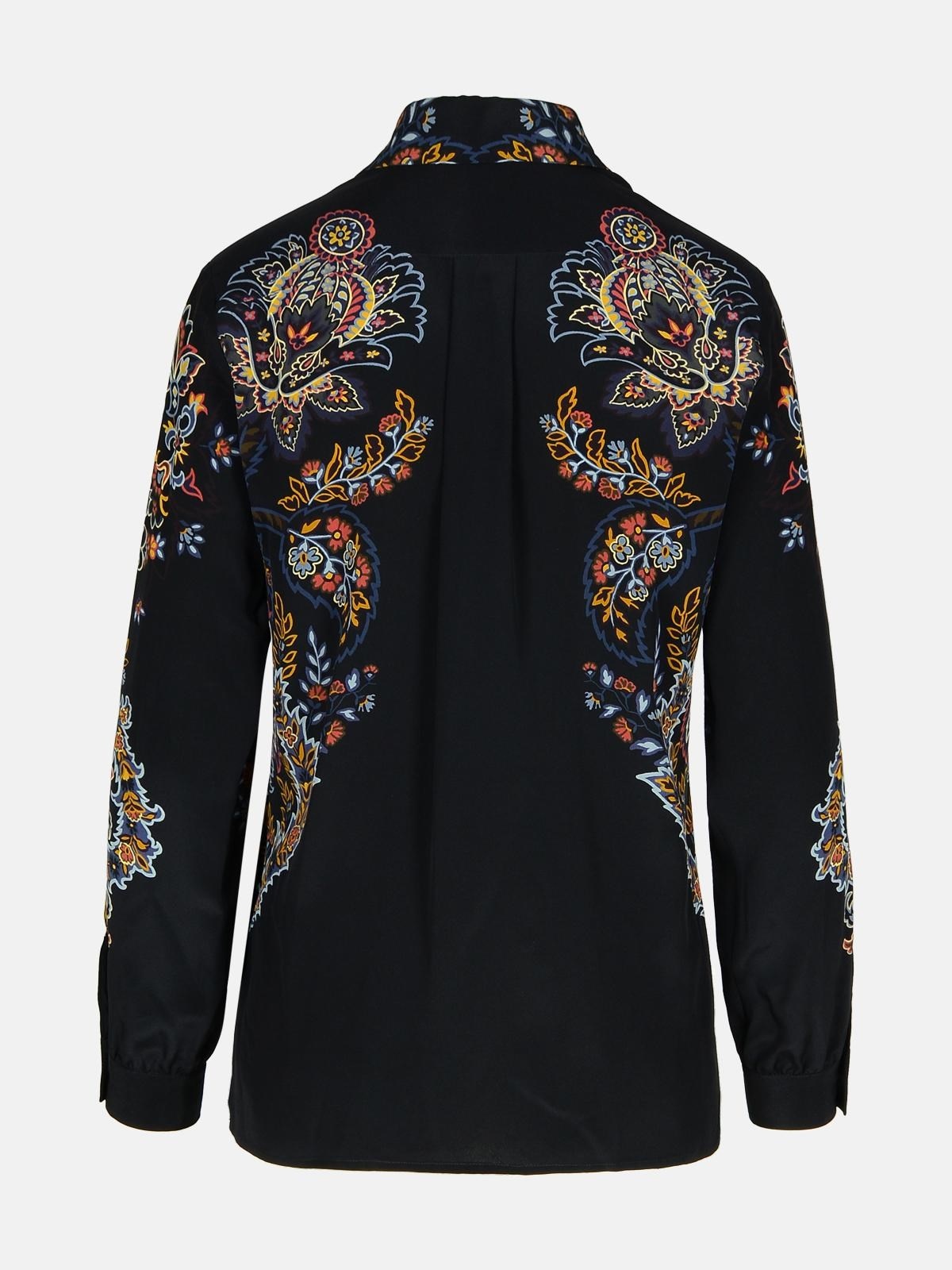 BLACK SILK SHIRT - 3