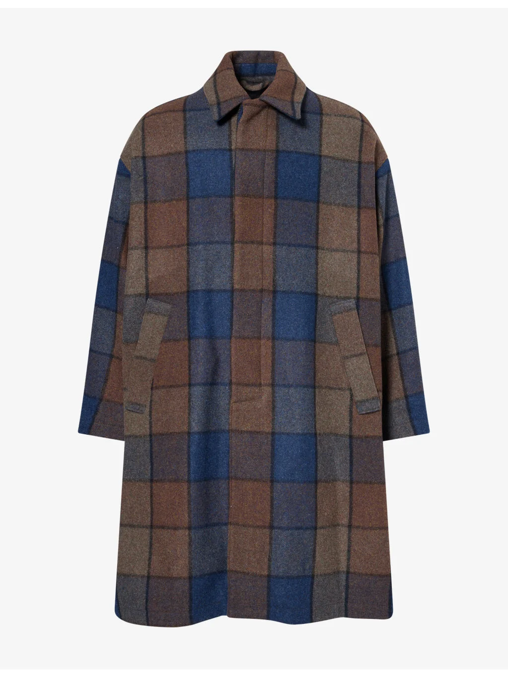 Coach Check Long Wool Coat - 1