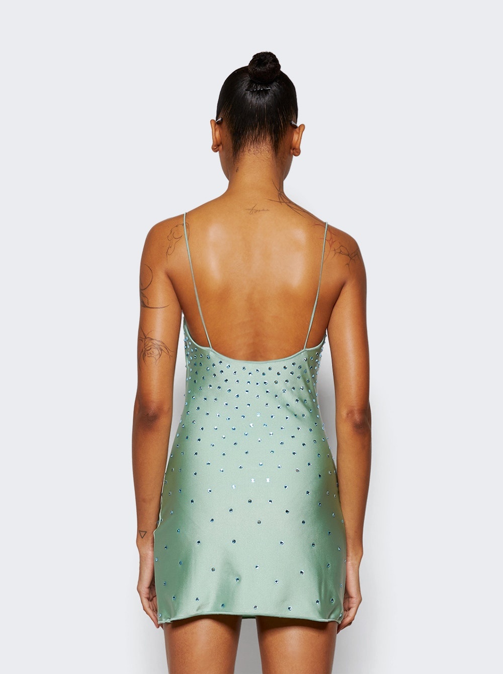 Full Gems Mini Dress Aqua - 5