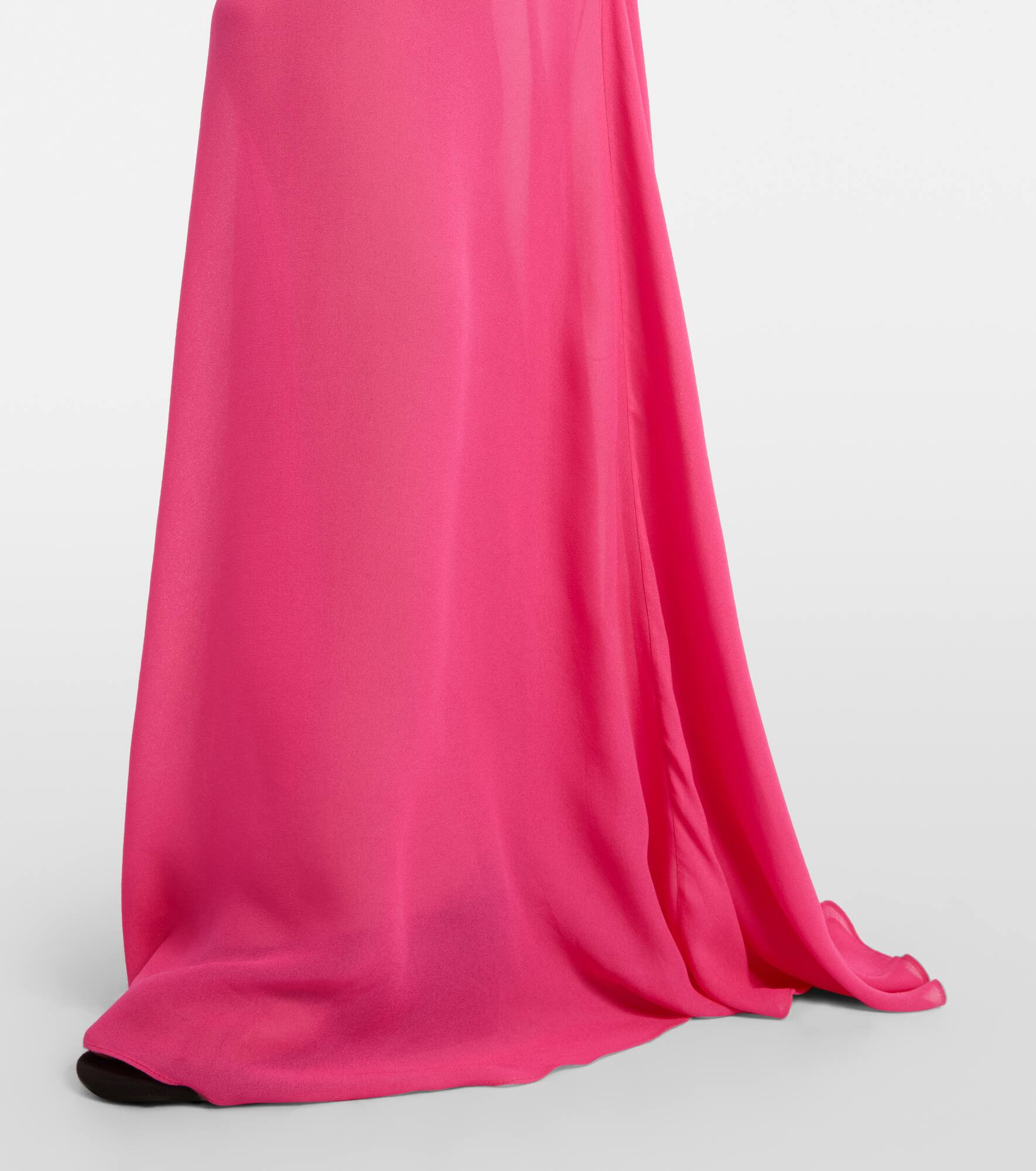 Cutout ruffled jersey gown - 6