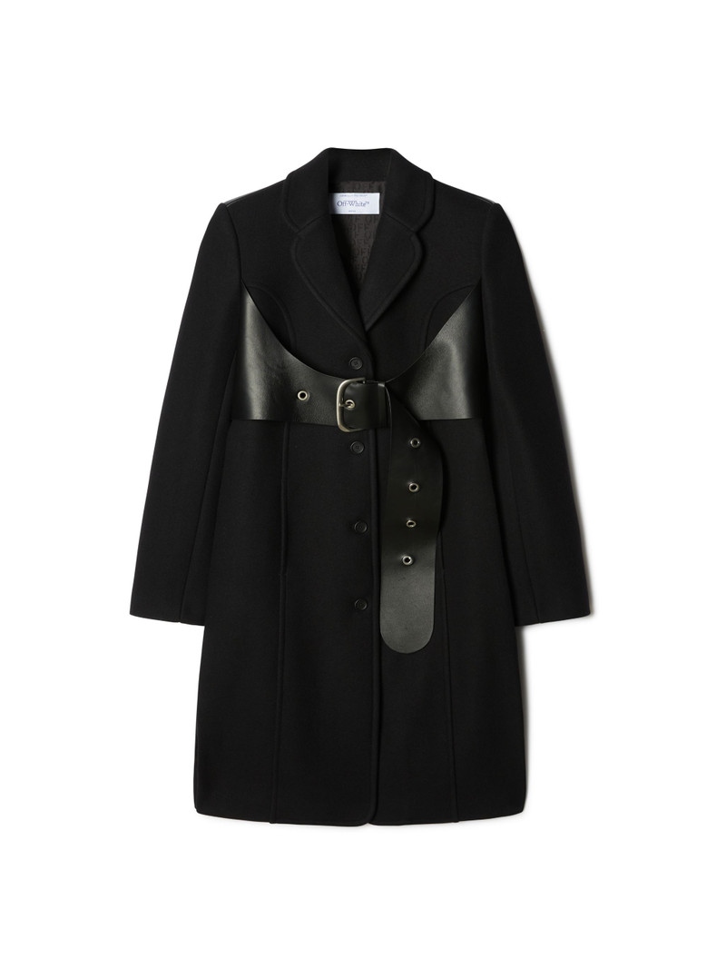 Brushed Wo Belt Coat - 1