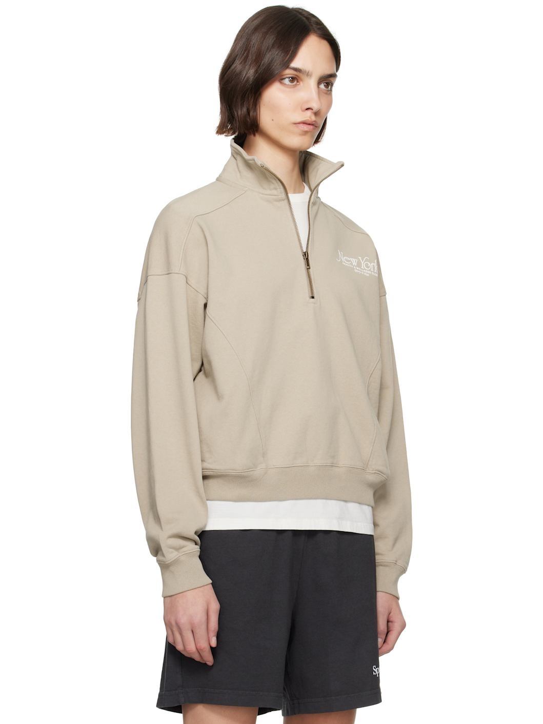 Beige NY 94 Quarter Zip Sweatshirt - 2