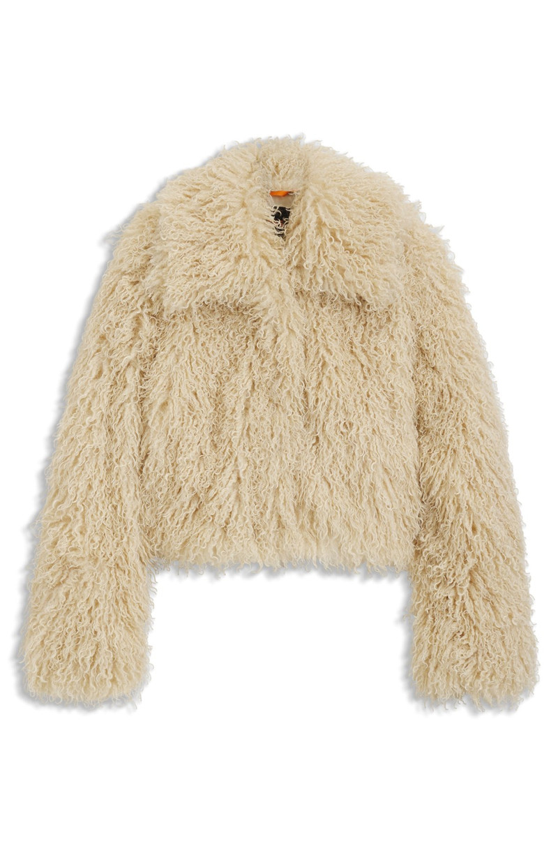 FAUX-FUR JACKET WITH CROPPED LENGTH 1