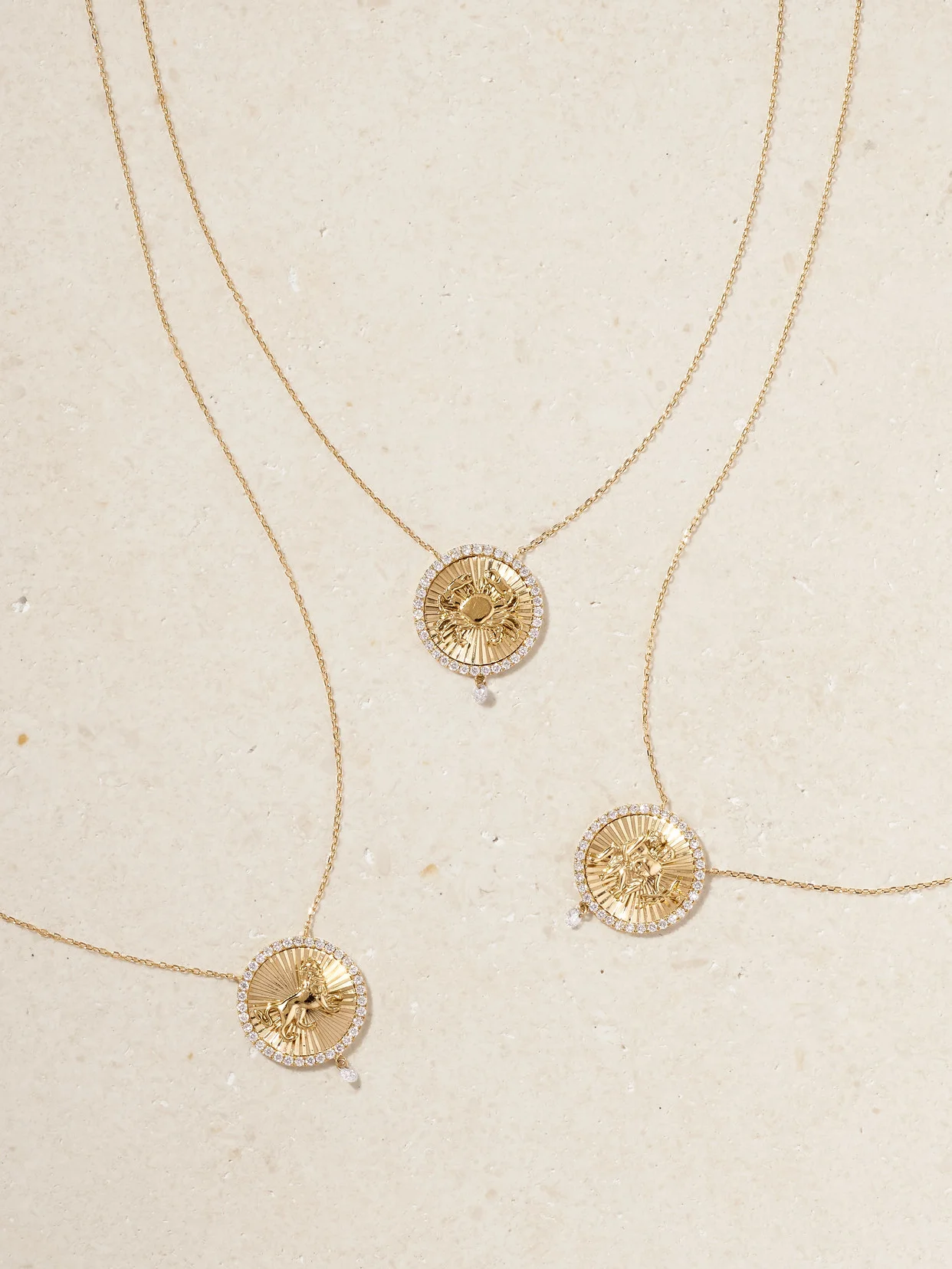 Astrology 18-karat Gold Diamond Necklace - 1