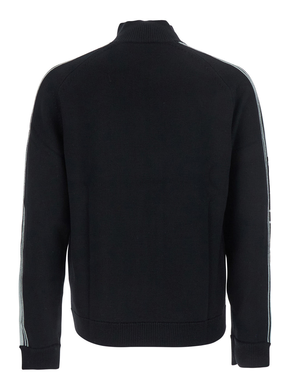 Casablanca Men Black High Neck Sweatshirt With Logo Patch On The Front In Wool Man - 2