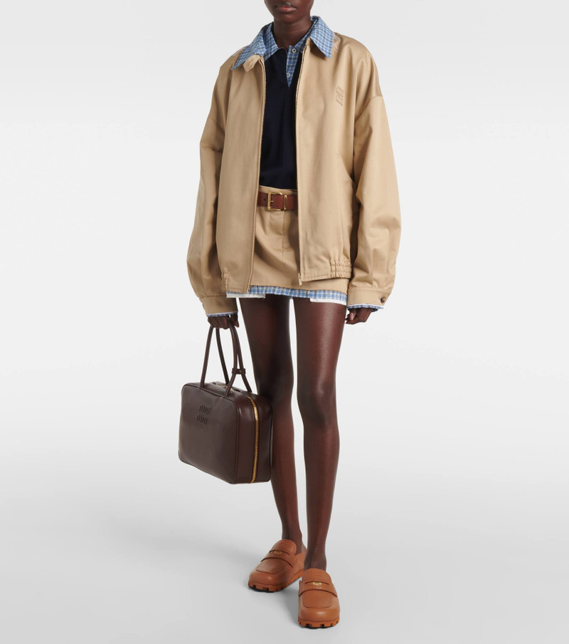 Miu Miu Logo leather mules outlook