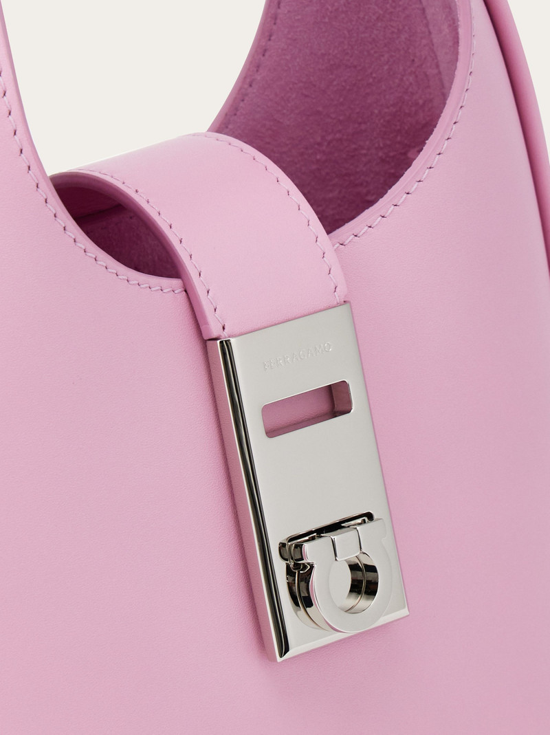 Mini Hobo bag with Gancini buckle 7