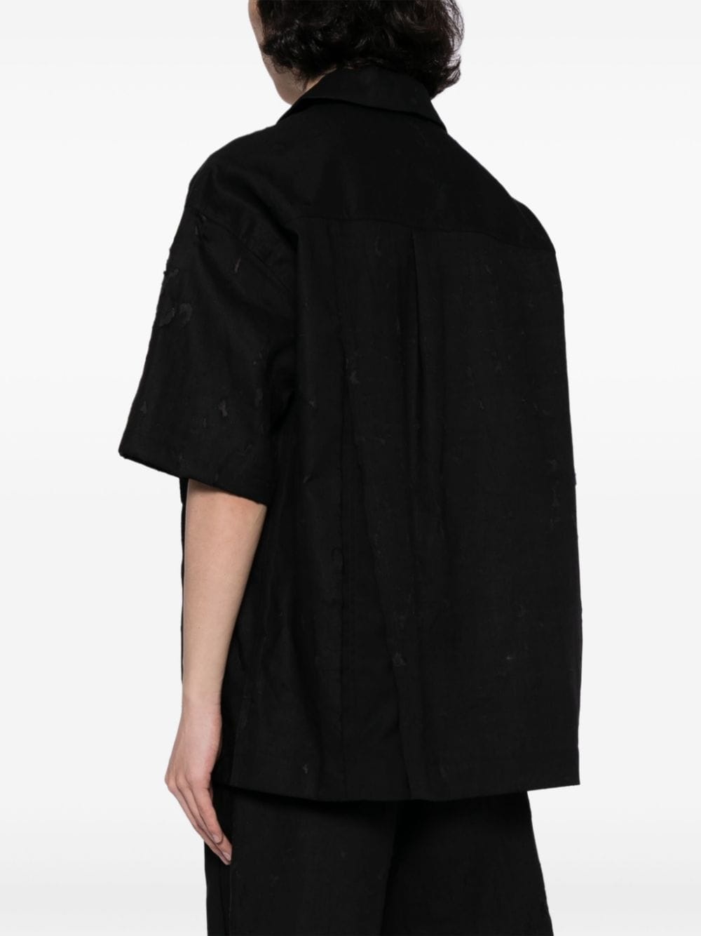 deconstructed cotton-linen shirt - 4