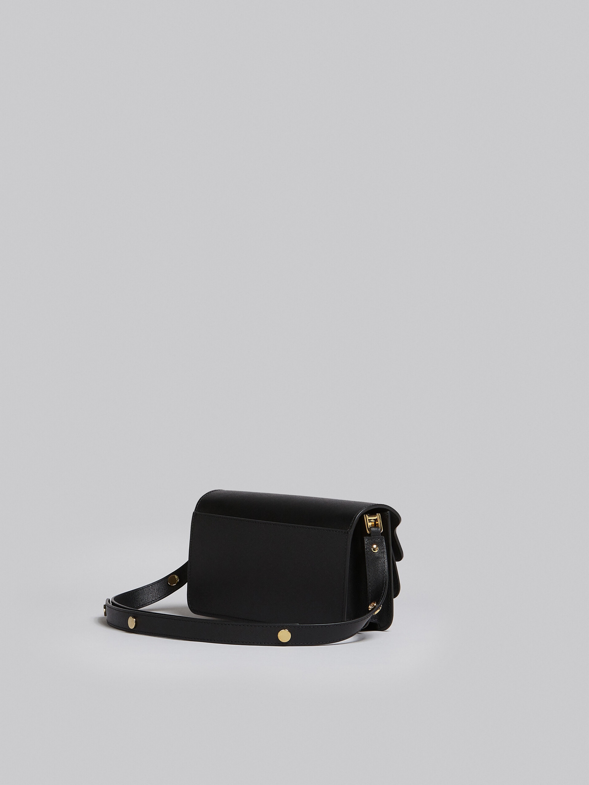 Marni TRUNK BAG E/W IN BLACK SAFFIANO LEATHER | REVERSIBLE