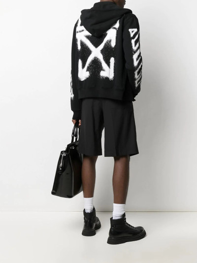 Off-White spray marker Diagonal logo print hoodie outlook