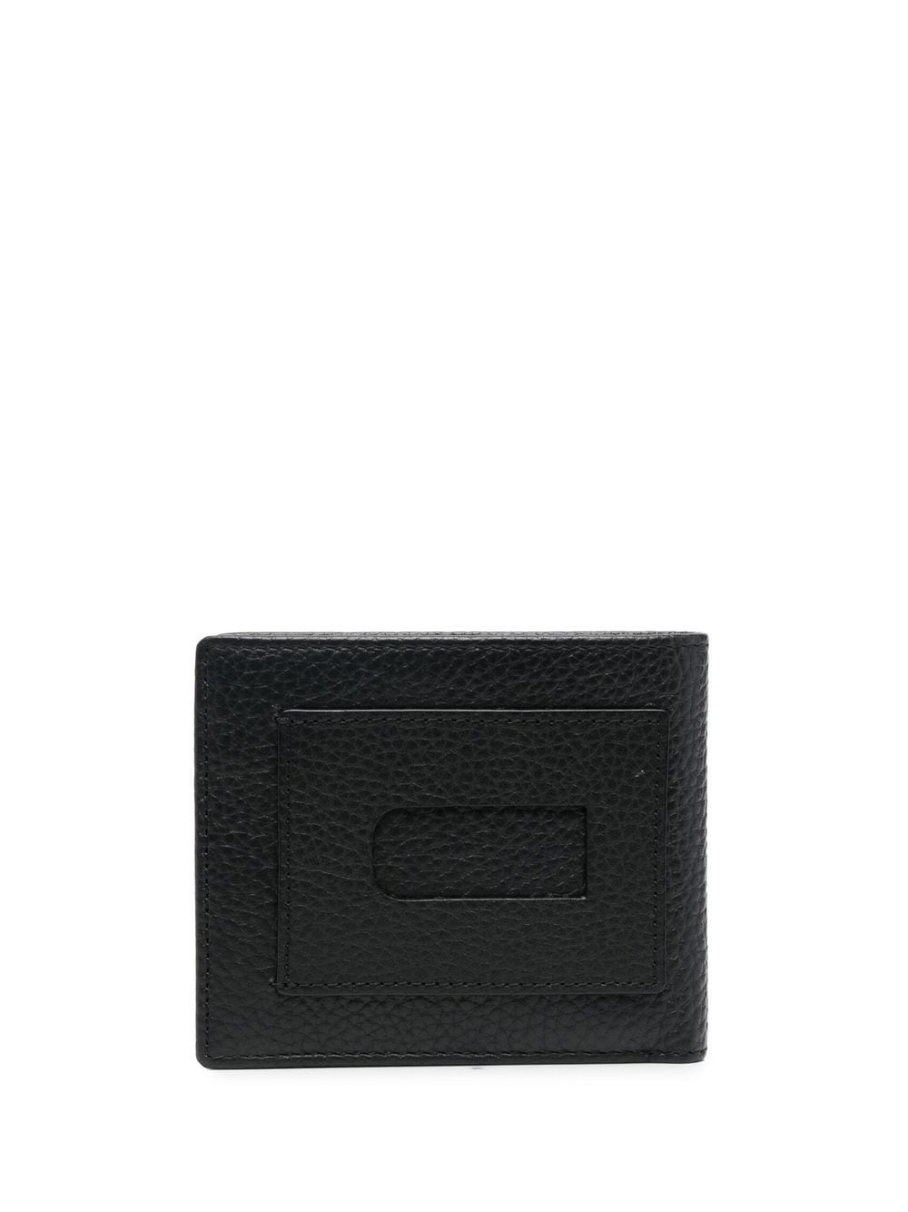 logo-tag grained leather wallet - 2