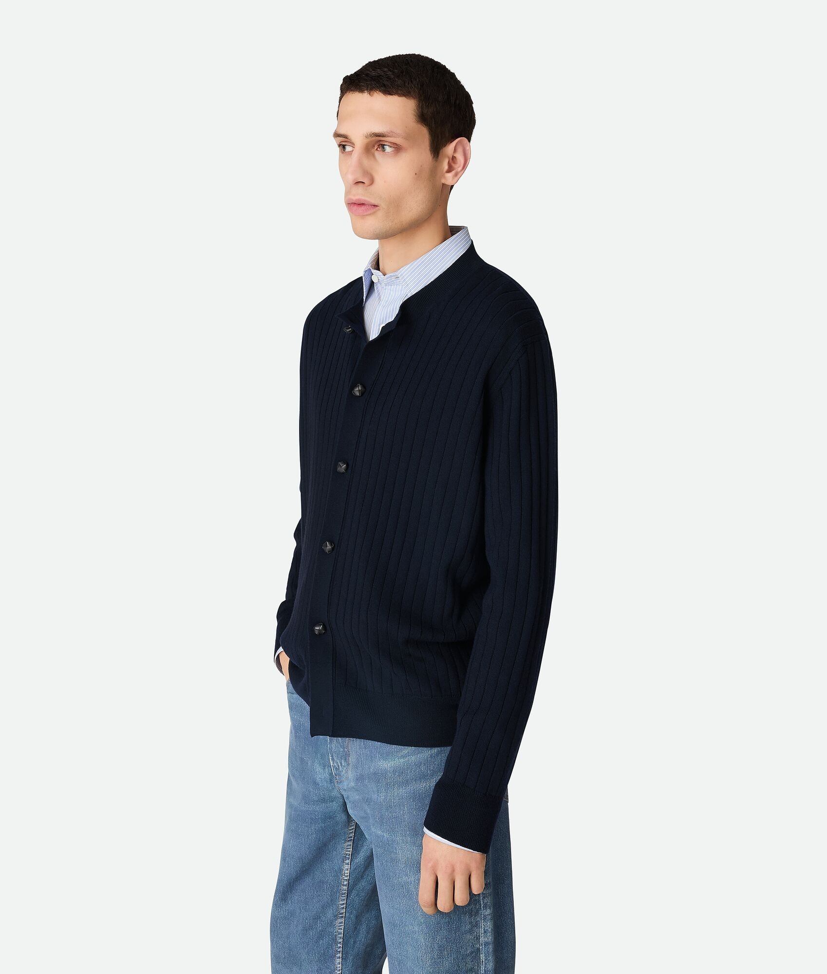 Wool Rib Cardigan - 2