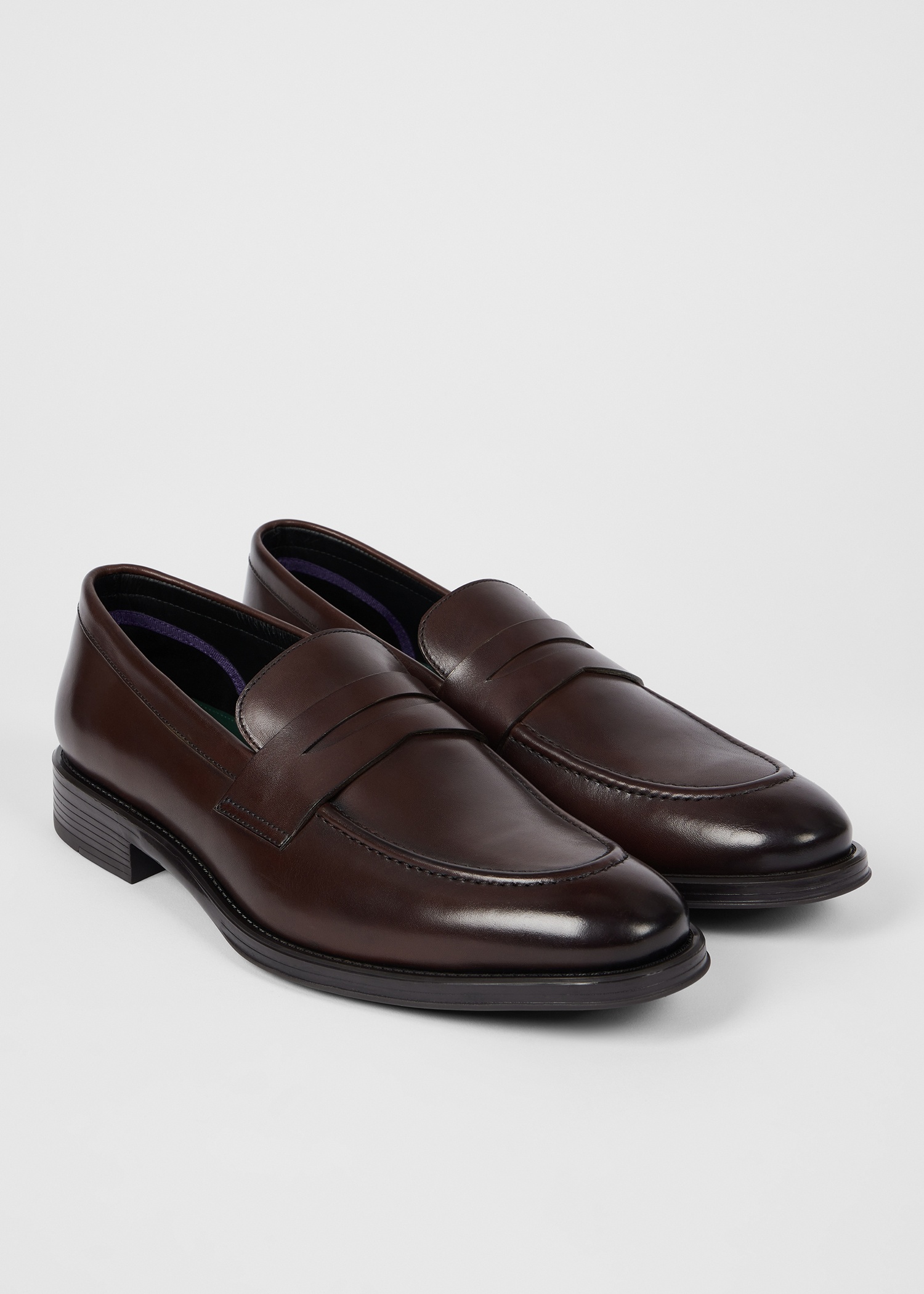 Dark Brown Leather 'Pierce' Loafers - 2