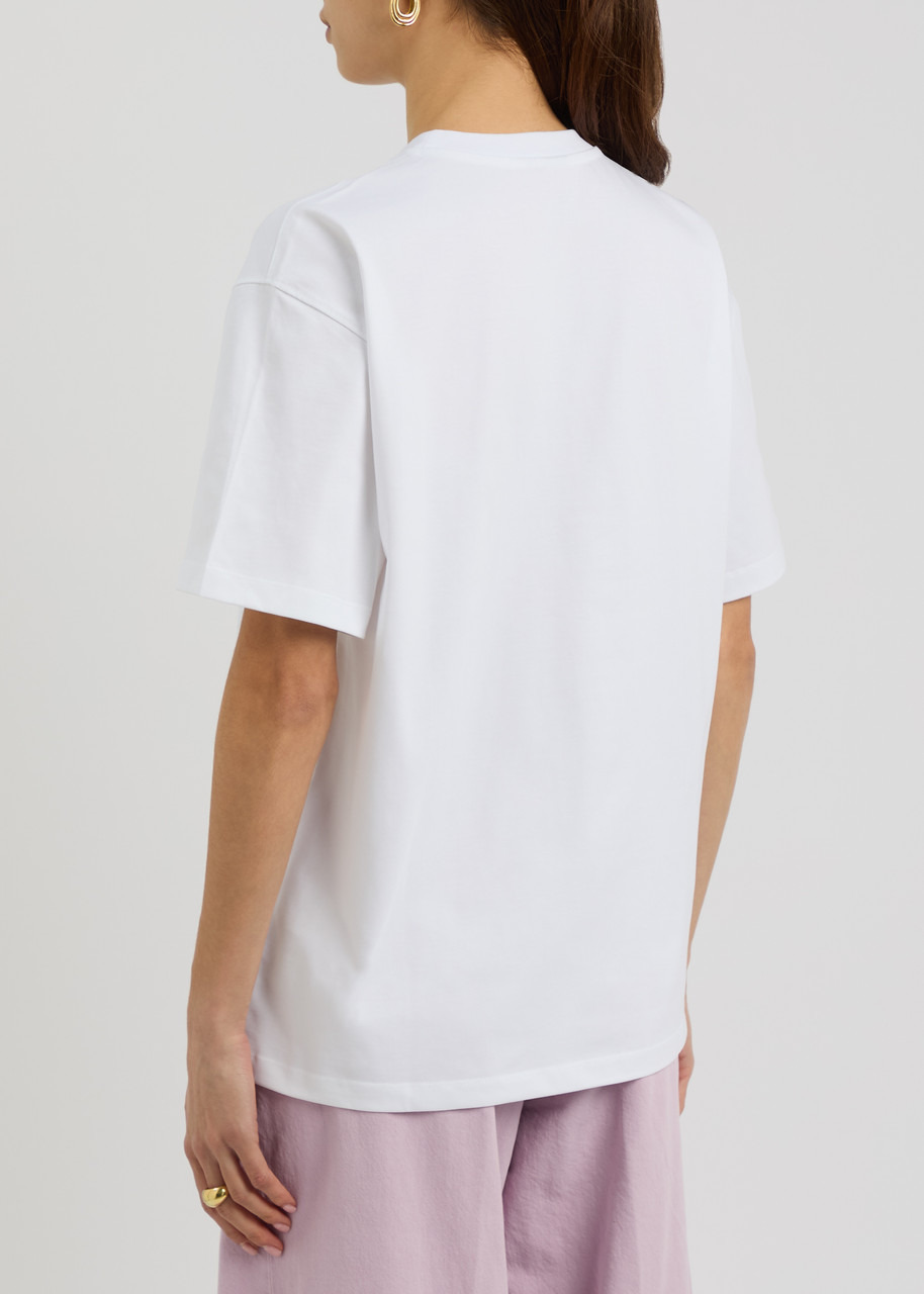 Ganni Logo-embroidered Cotton T-shirt - 3