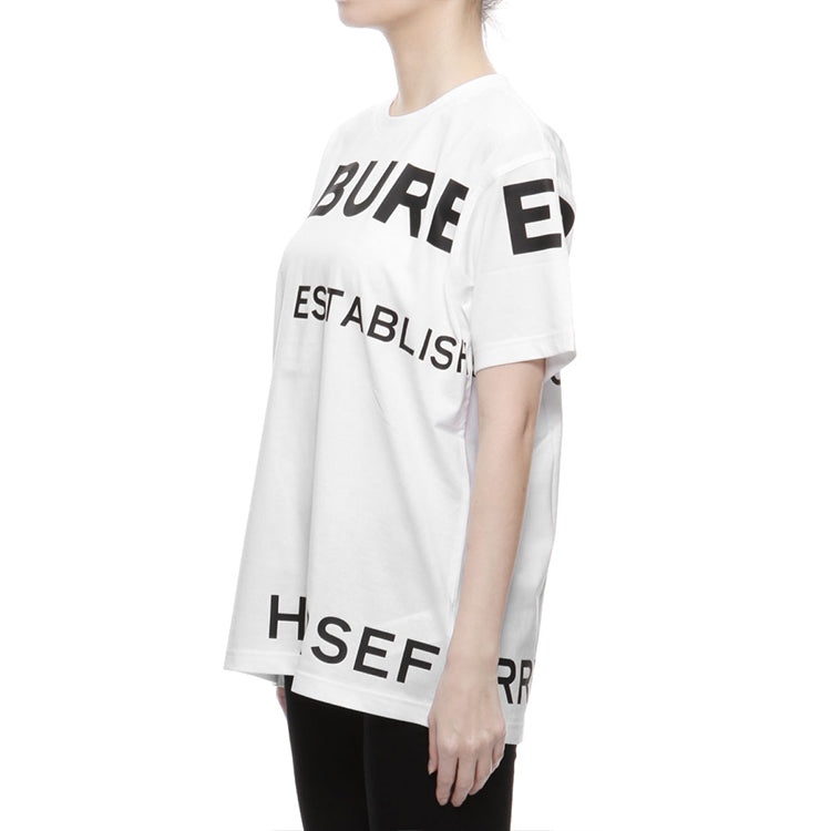 Burberry Horseferry Print Cotton Loose-Fitting White 80171031 - 4