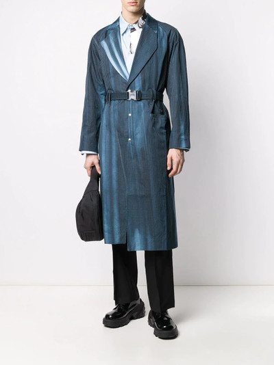 A-COLD-WALL* grid-print trench coat outlook