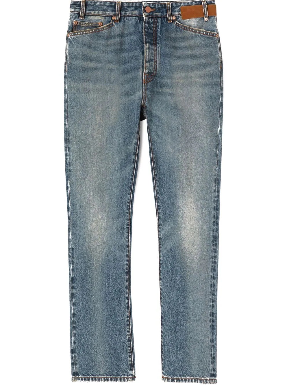 mid-rise straight-leg jeans - 1