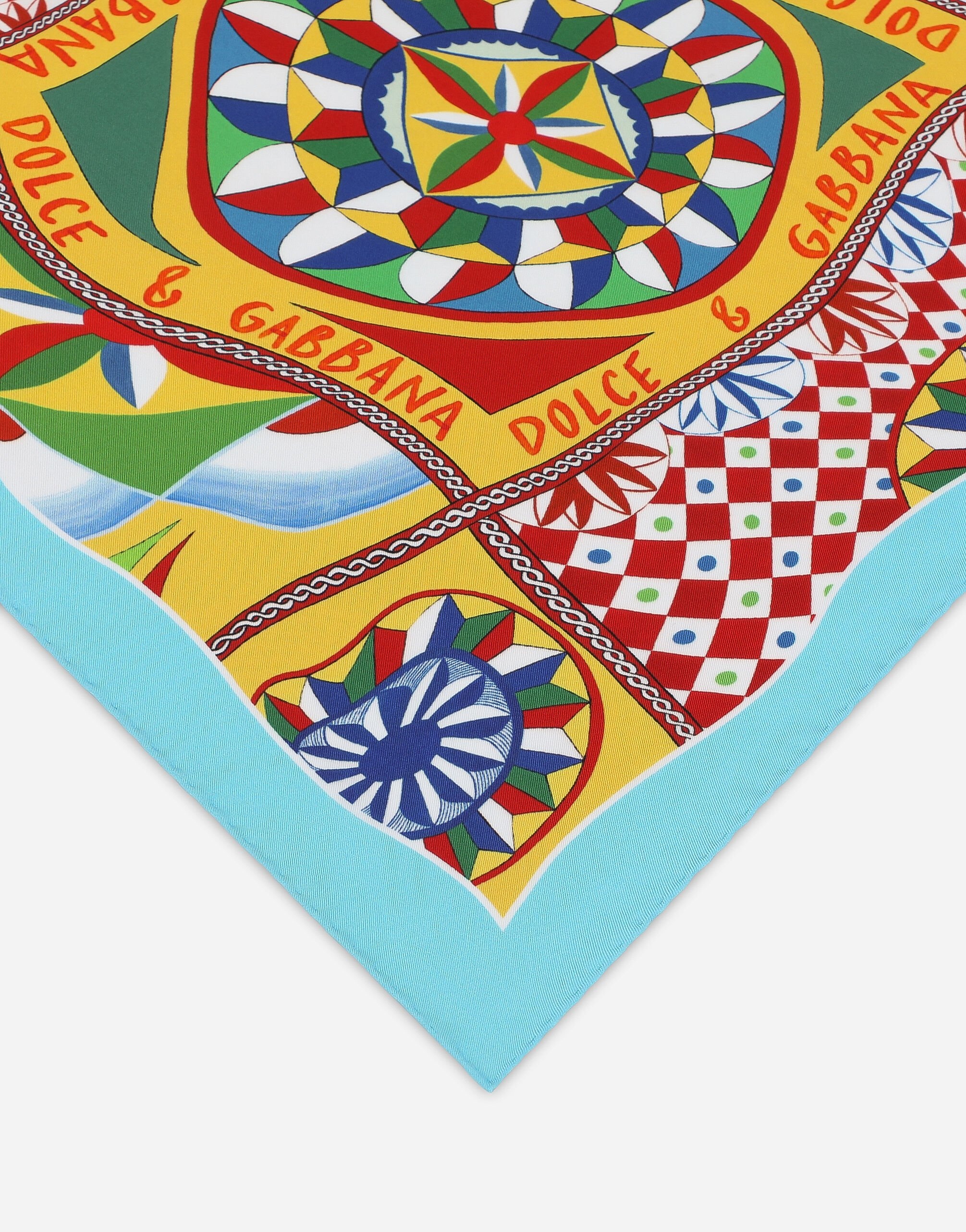 Carretto-print twill scarf (50 x 50) - 2