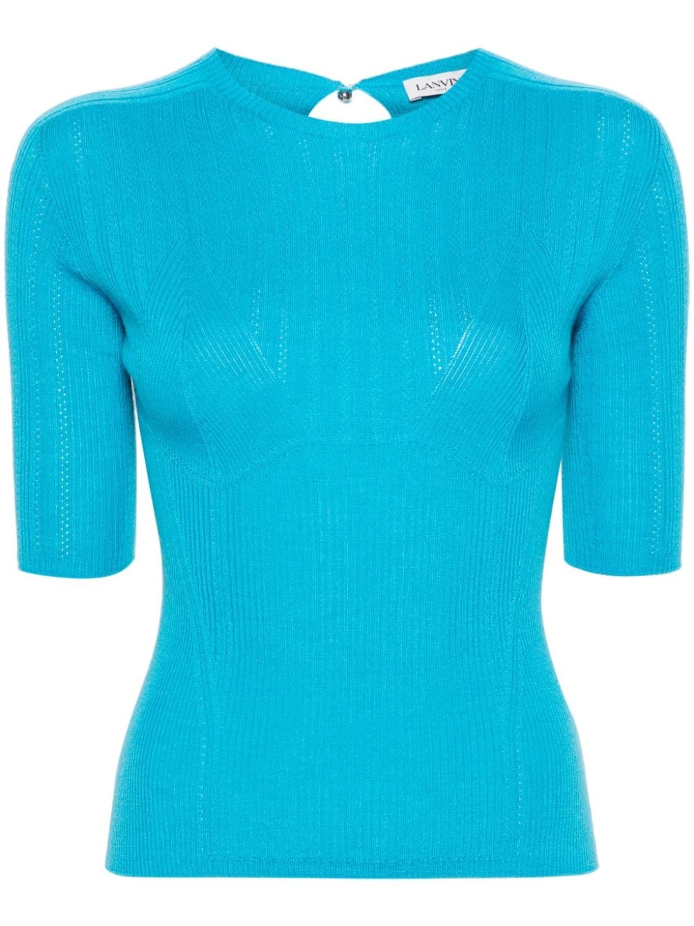 panelled knitted top - 1