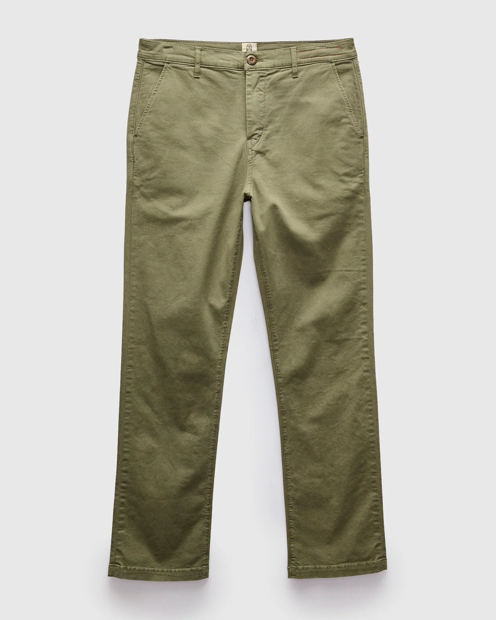 Pipe Straight Oxford Chino in Military Green - 1