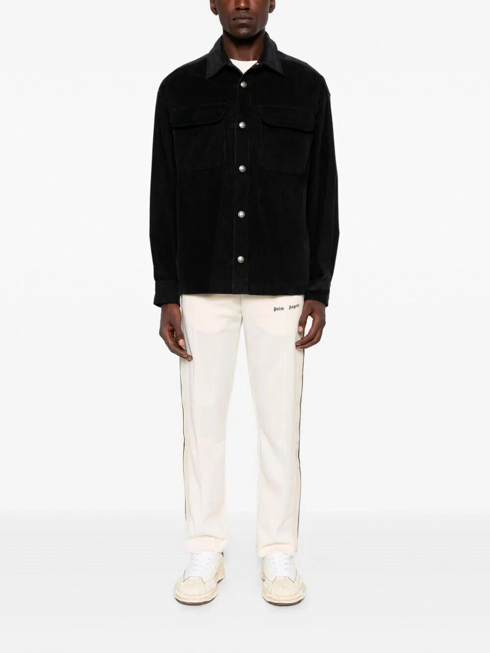 Palm Angels Men `Classic Logo` Cord Overshirt - 2