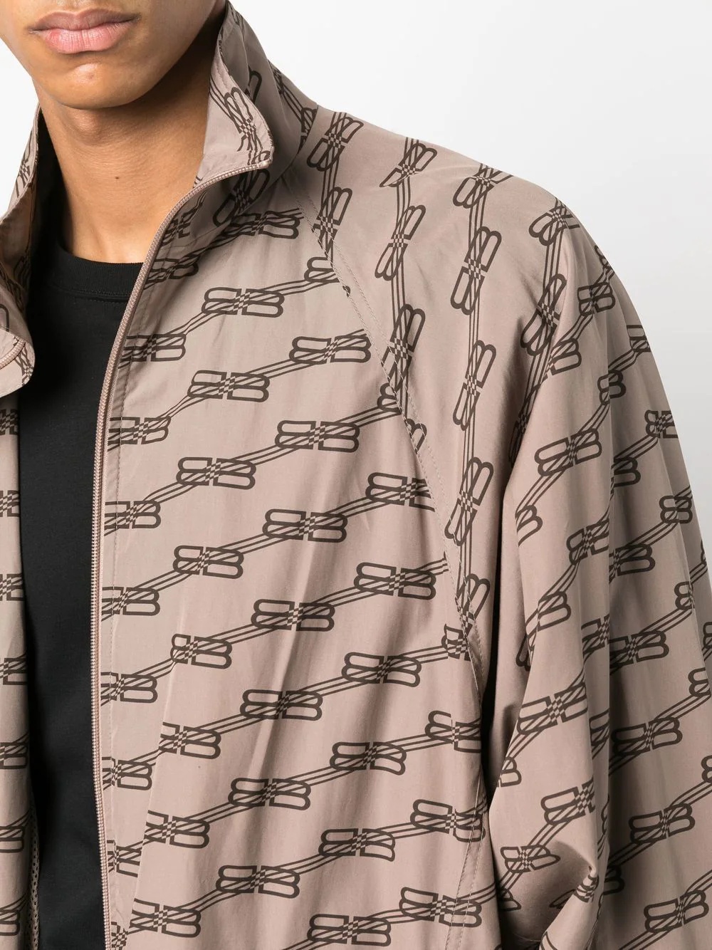 monogram-print track jacket - 5