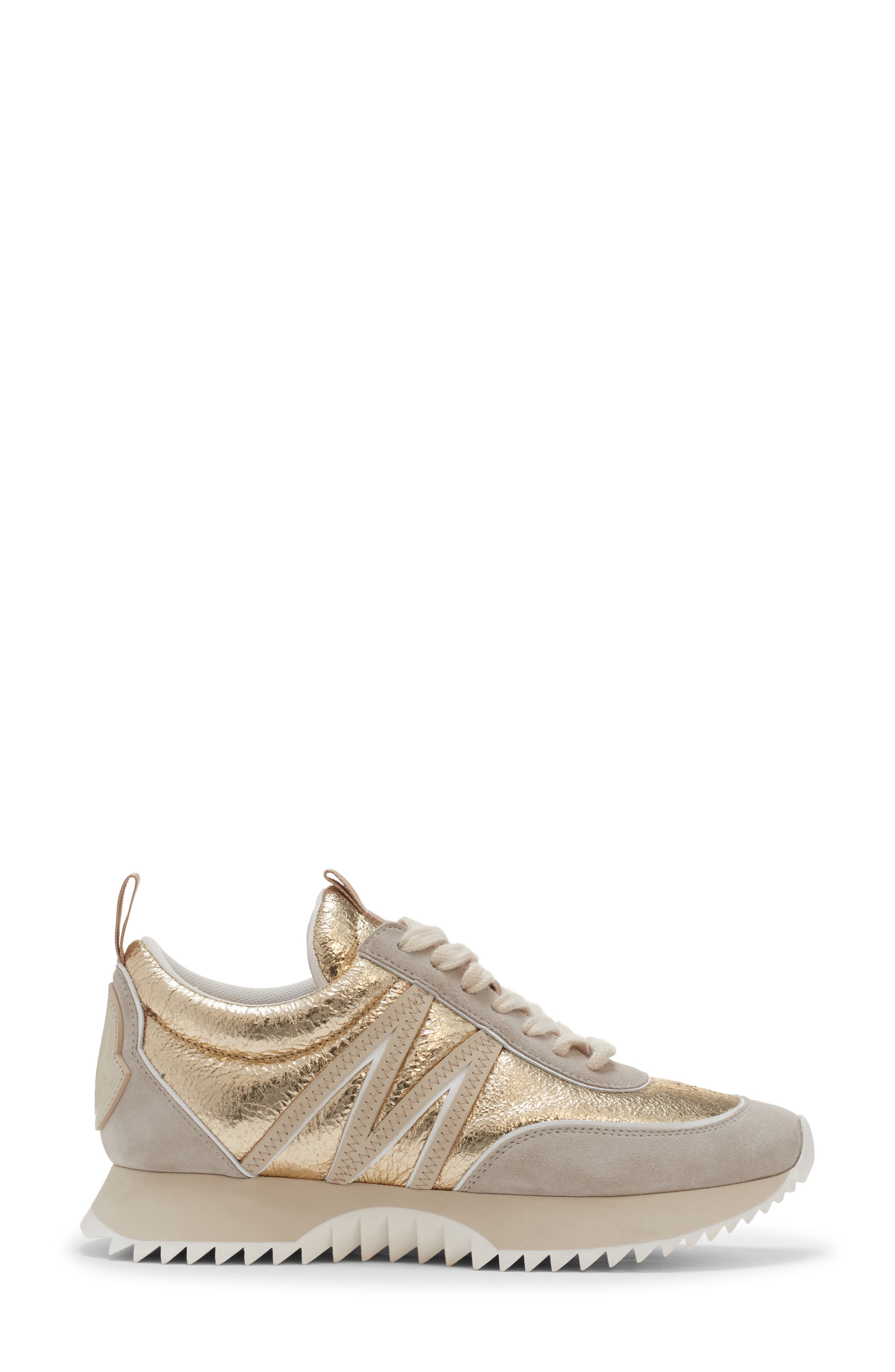 Moncler Pacey Low Top Sneaker in Gold at Nordstrom - 3