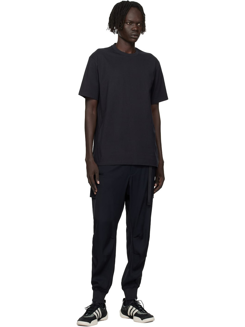 Y-3 Black Graphic Short Sleeve T-shirt outlook