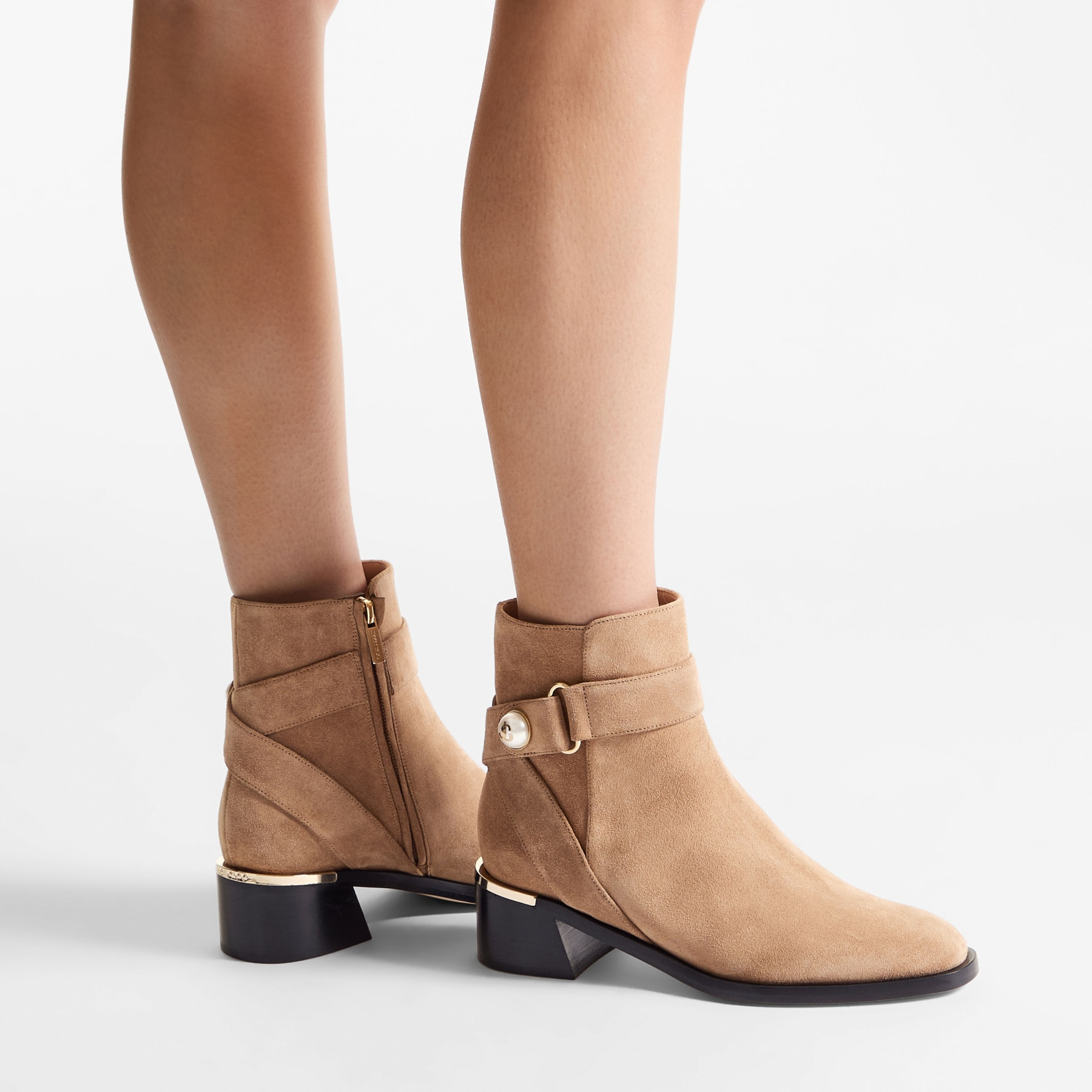 Noor 45
Toffee Velvet Suede Ankle Boots - 2