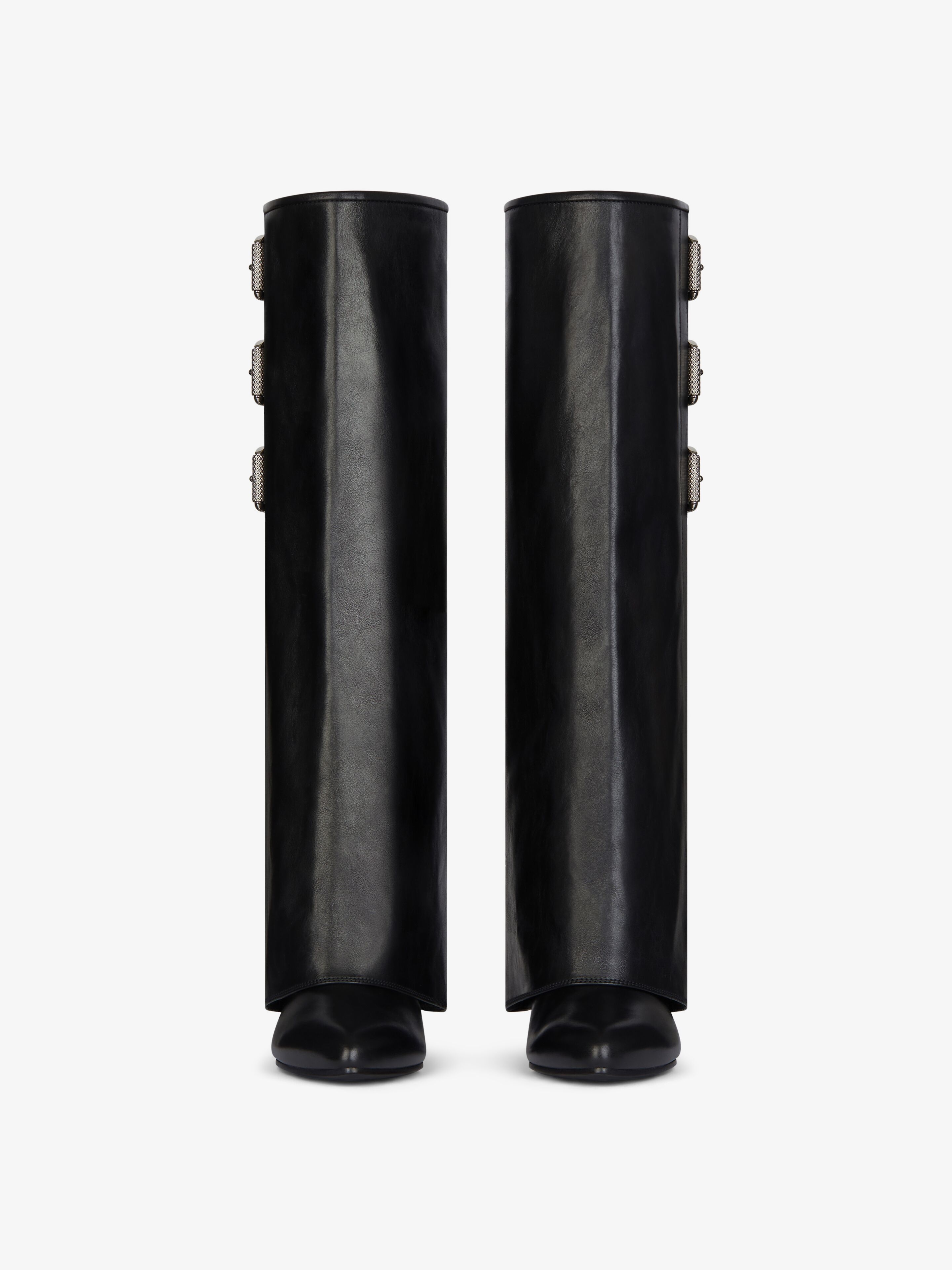 SHARK LOCK BUCKLES BOOTS IN LEATHER - 3