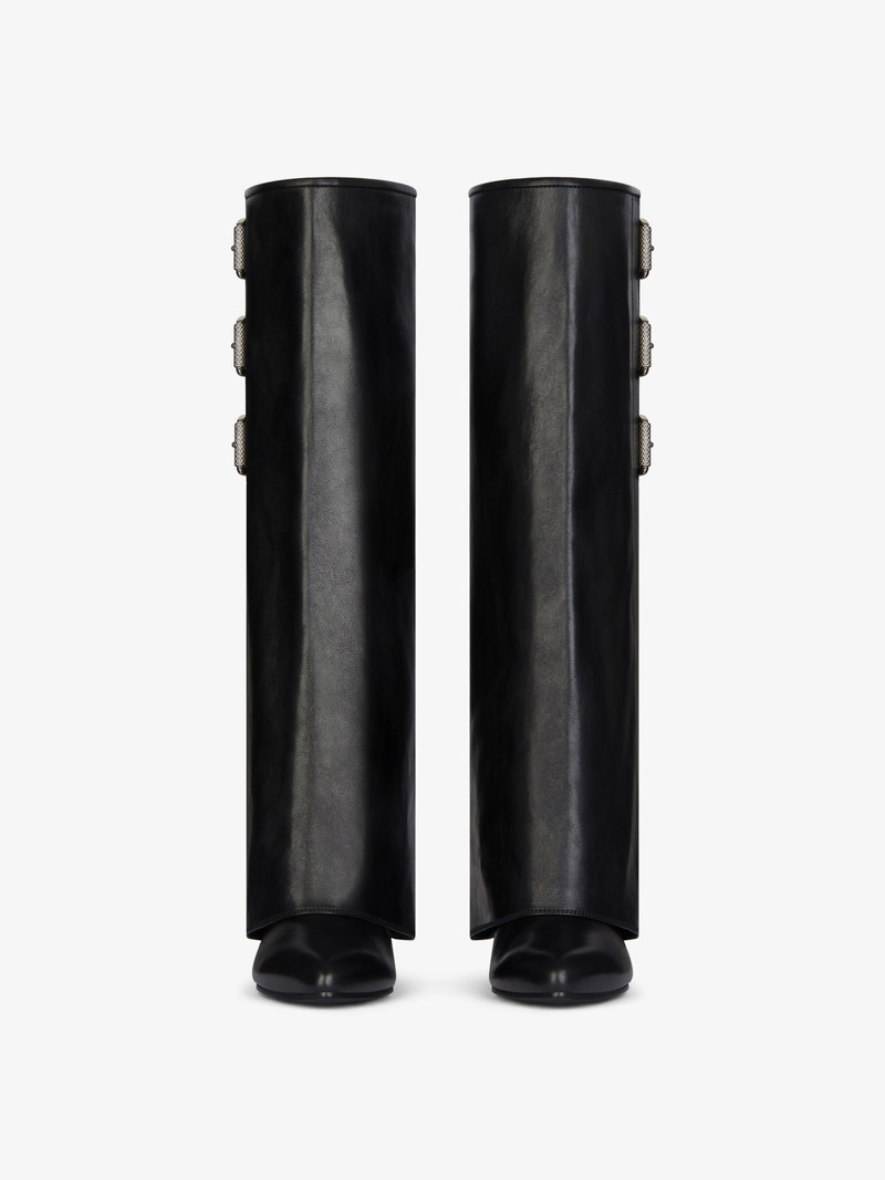 Givenchy SHARK LOCK BUCKLES BOOTS IN LEATHER outlook