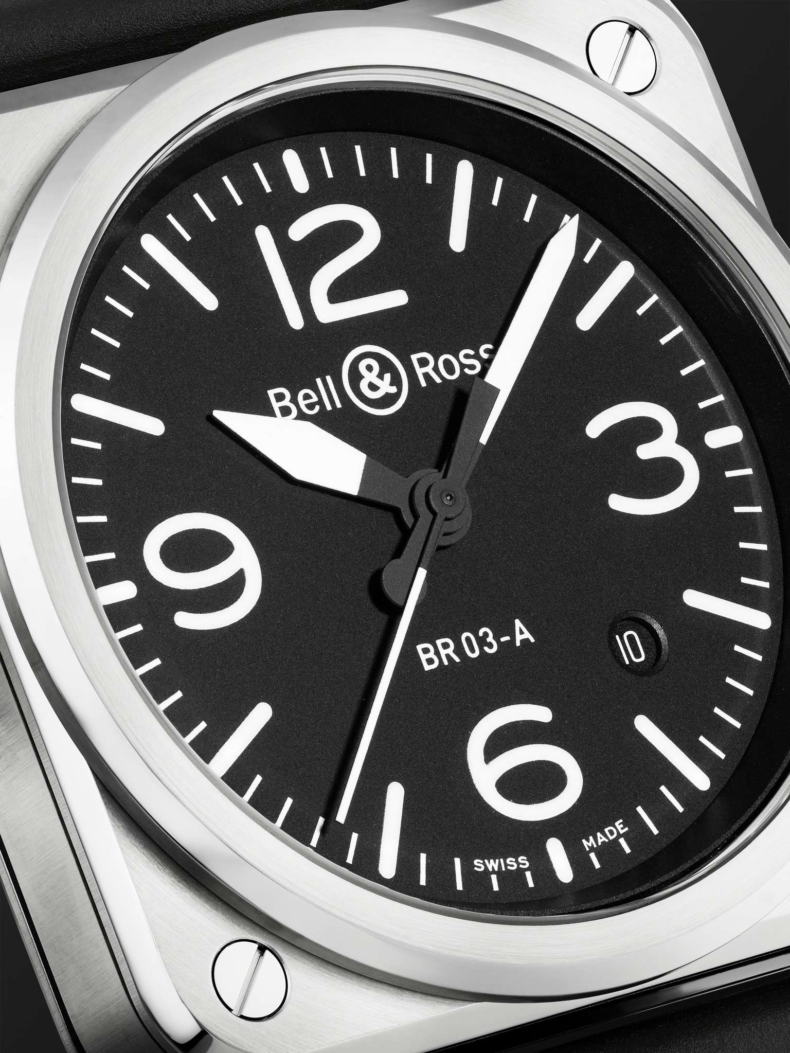BR 03 Automatic 41mm Stainless Steel and Rubber Watch, Ref. No. BR03A-BL-ST/SRB - 5