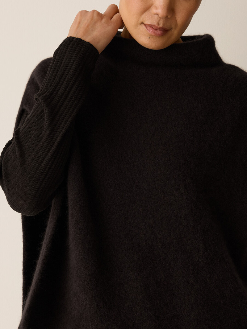 Cashmere Silk Bliss Funnel Neck Poncho 5