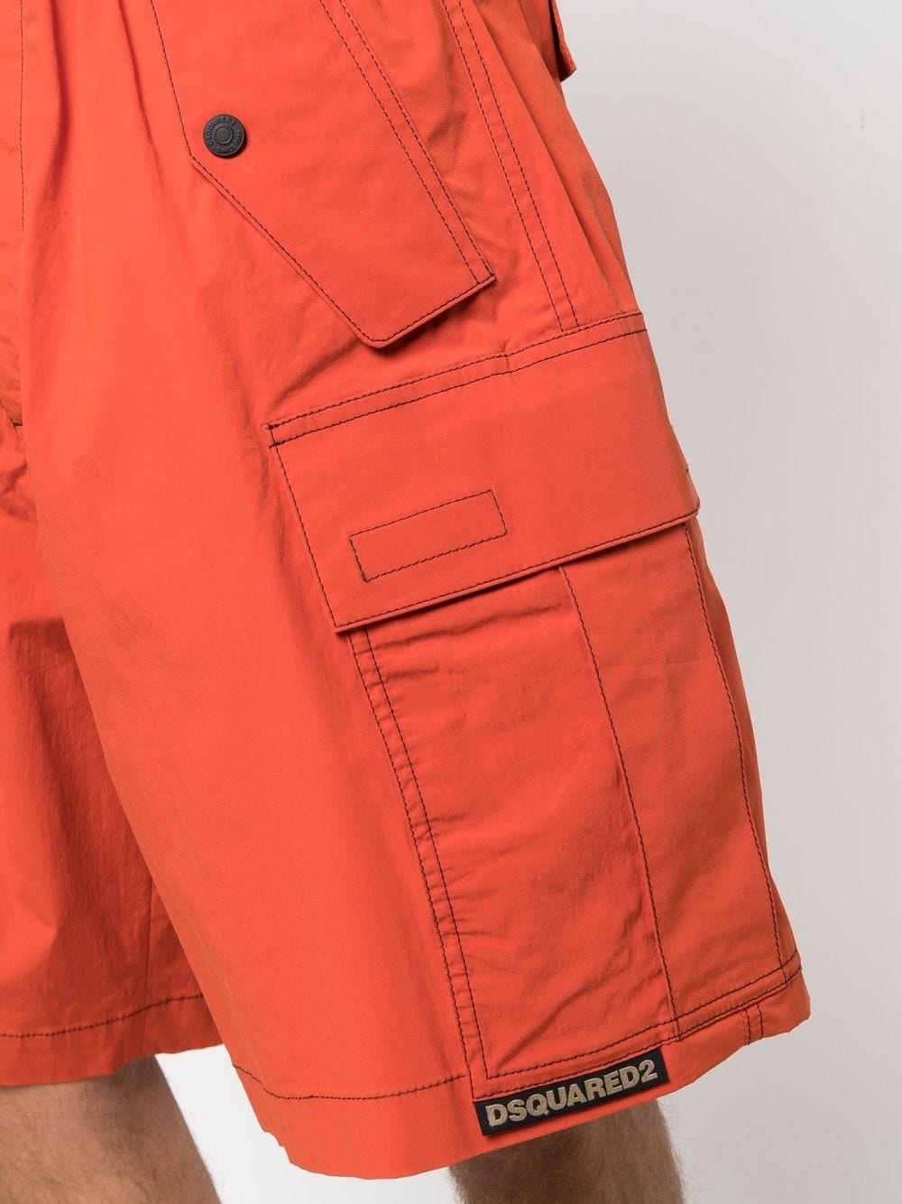 contrast-stitching cargo trousers - 5