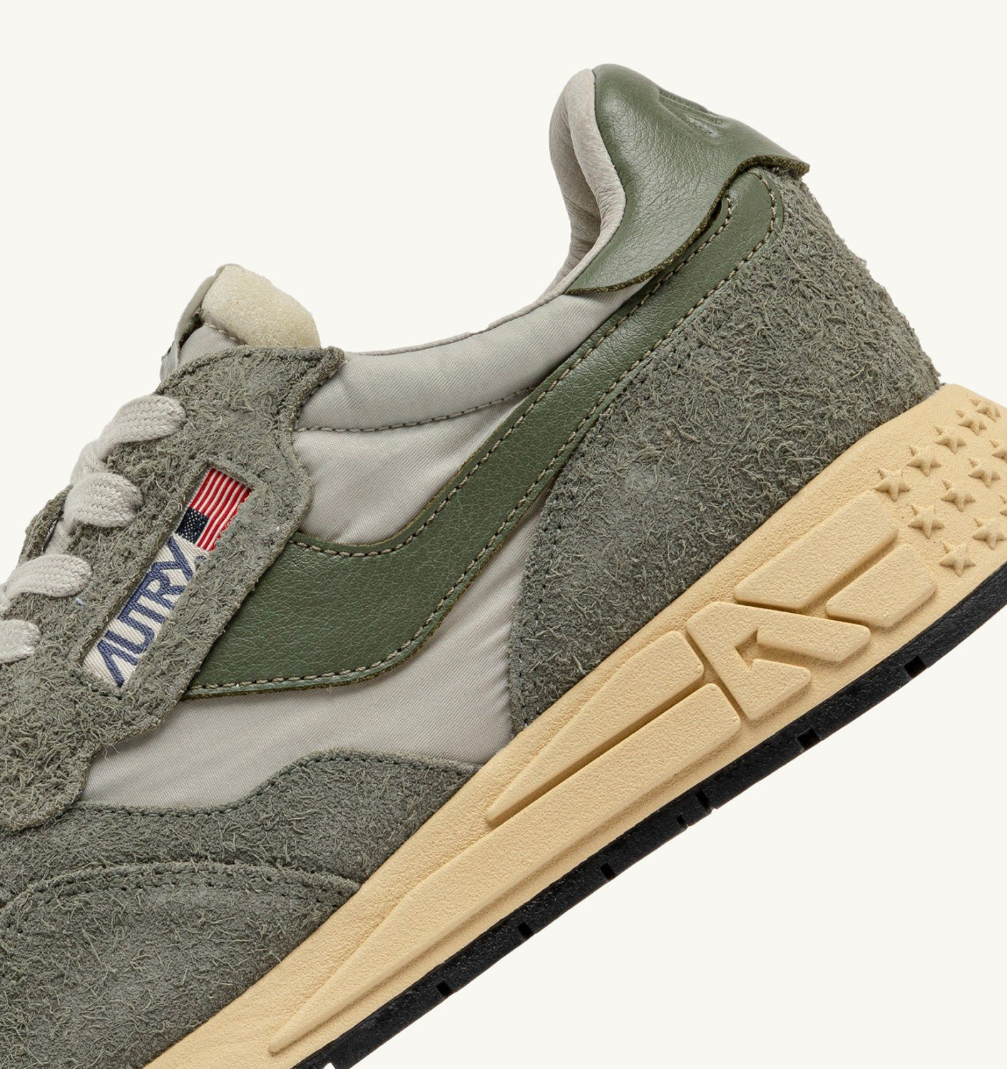 REELWIND LOW SNEAKERS IN HUNTER AND PELICAN NYLON SUEDE AND LEATHER - 6