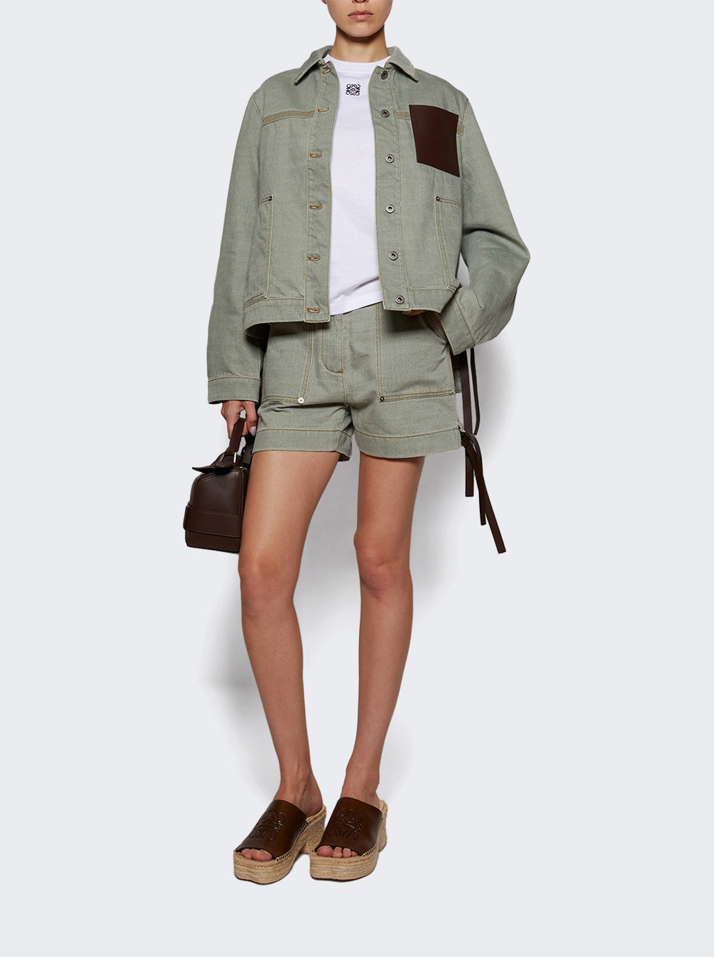 Denim Workwear Jacket Khaki Green - 5