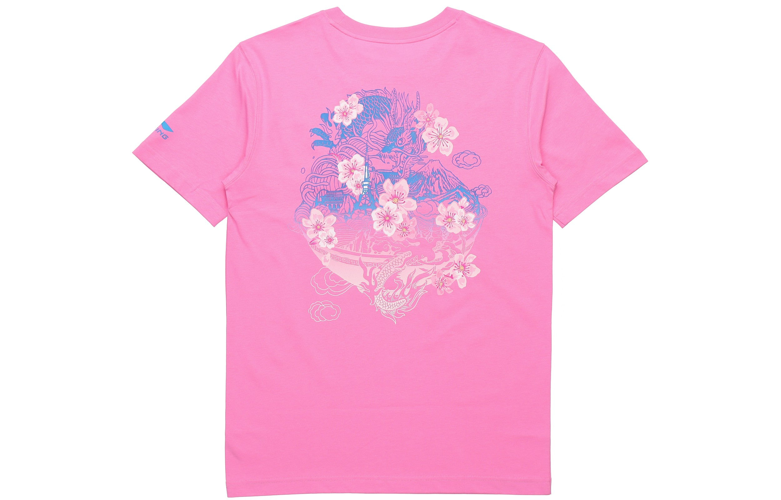 Li-Ning Floral Graphic T-shirt 'Pink' AHSQ661-3 - 2