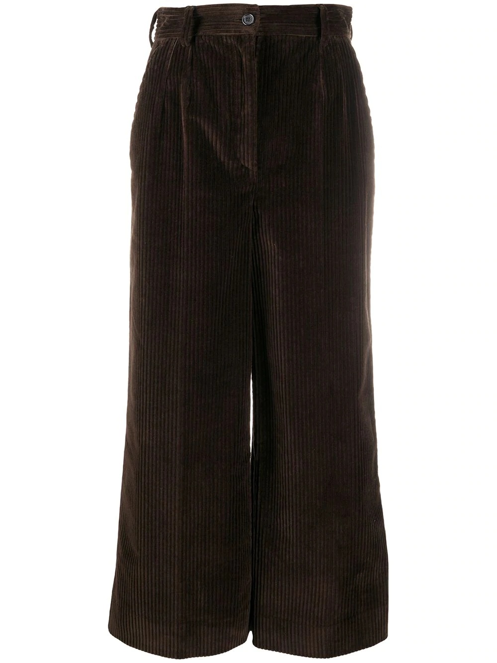 cropped high-waisted trousers - 1