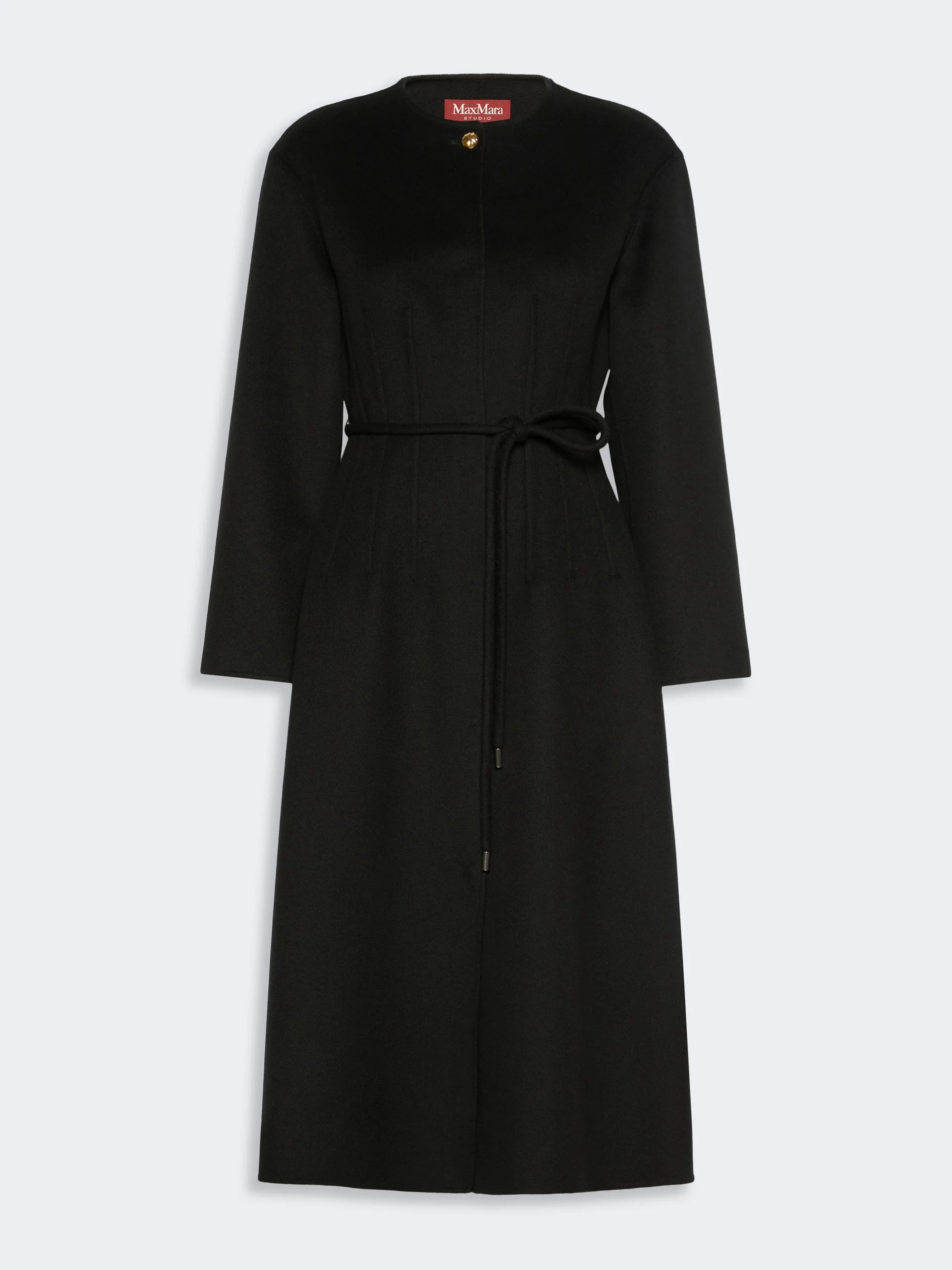 FIACRE Wool, cashmere and silk Redingote coat - BLACK - 1