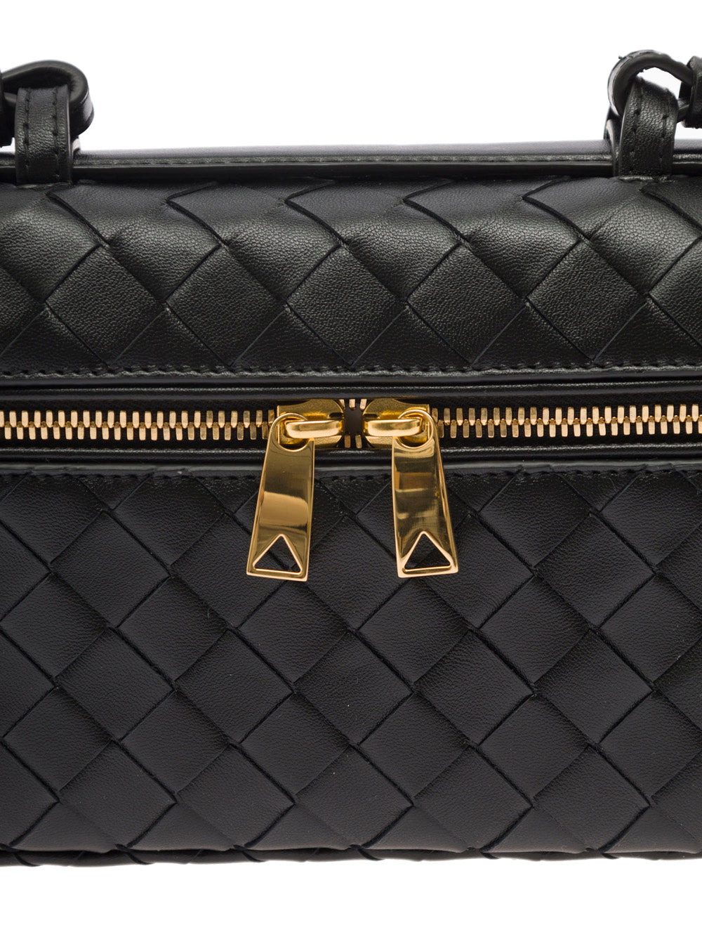 Bottega Veneta Women Black Vanity Case With Intrecciato Motiv In Leather Woman - 5