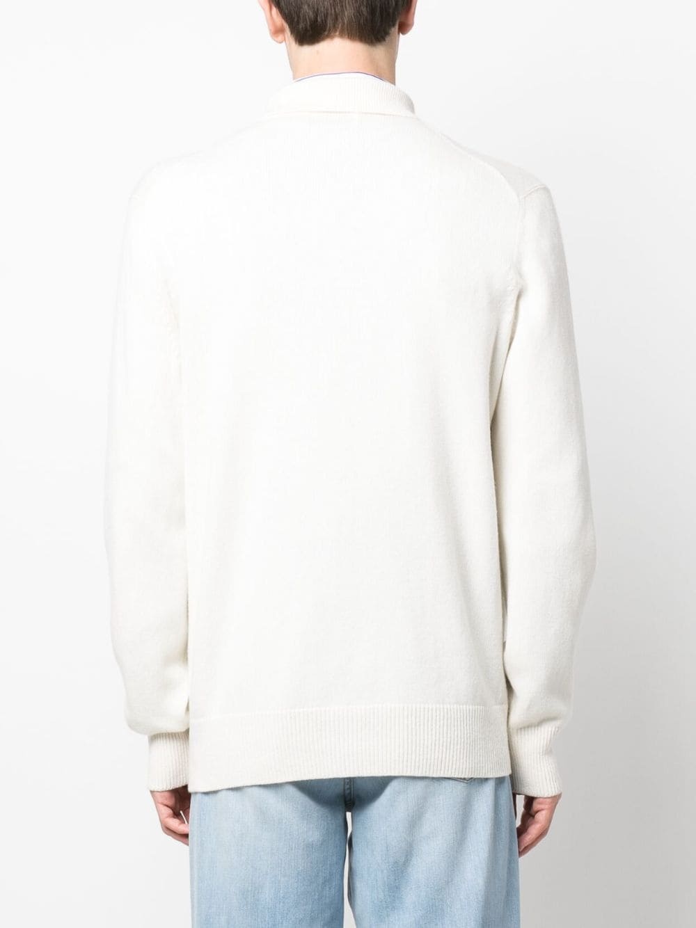 fine-knit cashmere shirt cardigan - 4