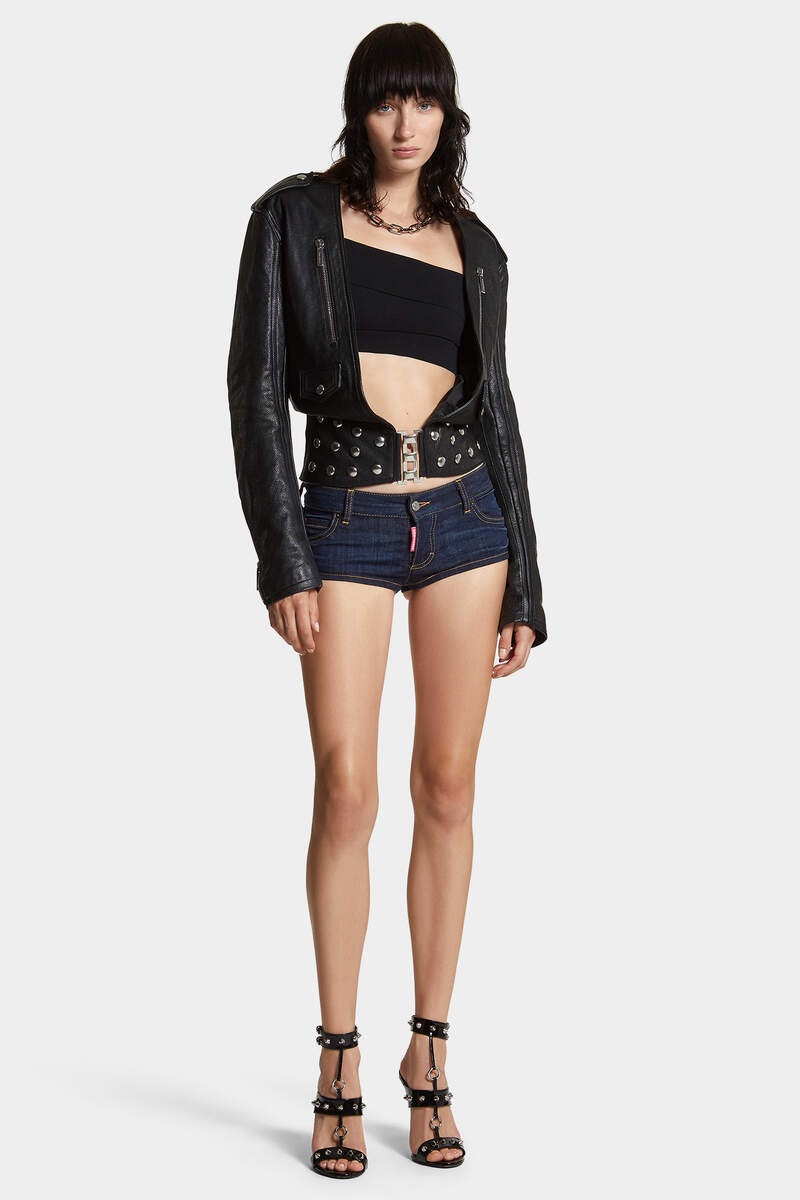 DARK 64 WASH JEAN HOTPANTS - 3
