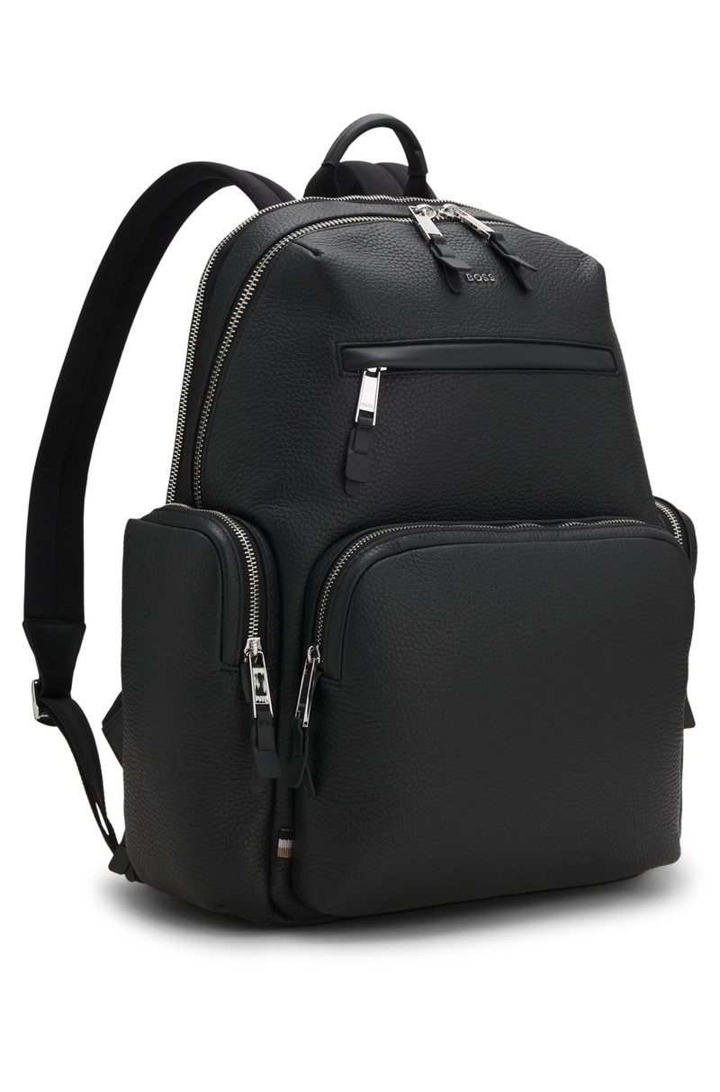 ITALIAN-LEATHER BACKPACK WITH ZIPPED SIDE POCKETS 5