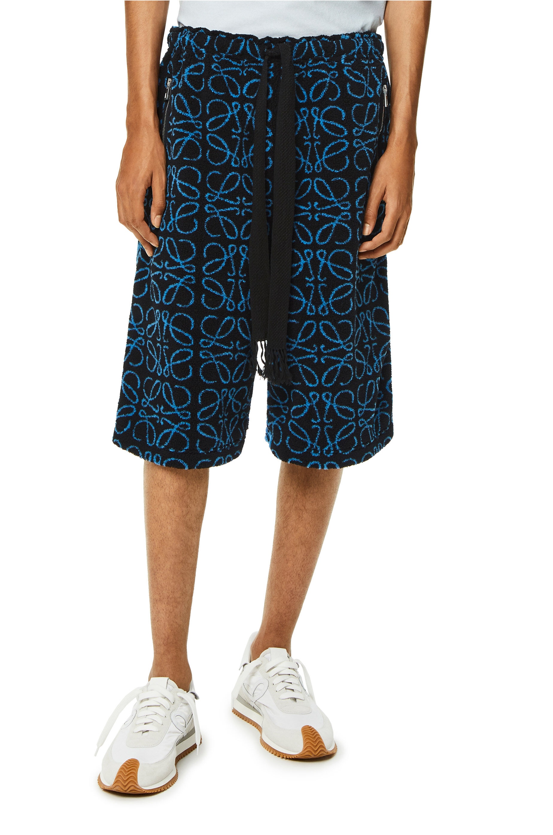 Anagram jacquard fleece shorts - 3