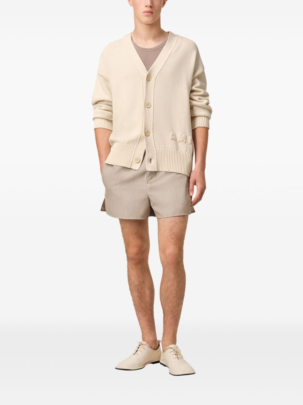logo-embroidered cardigan - 2