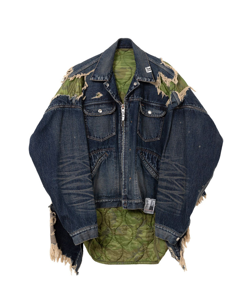 Military Jacket Layered Denim Jacket 22
