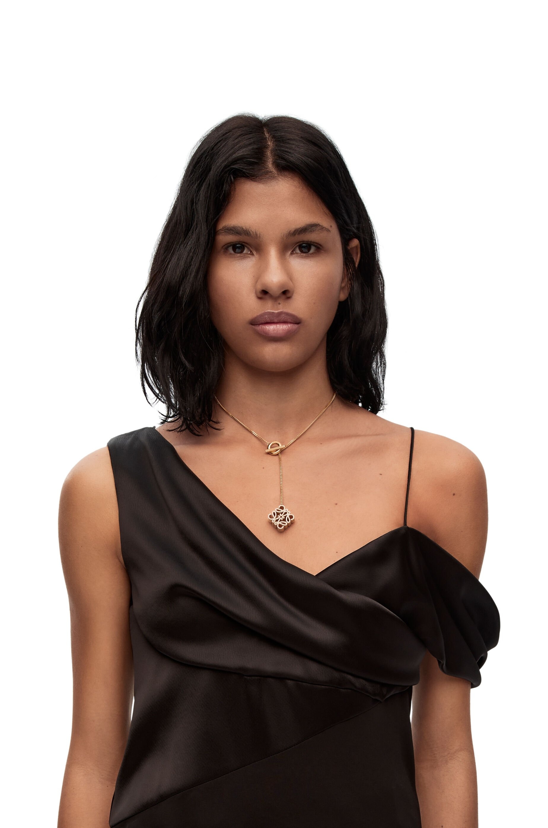 Pave Anagram necklace in sterling silver and crystal - 2