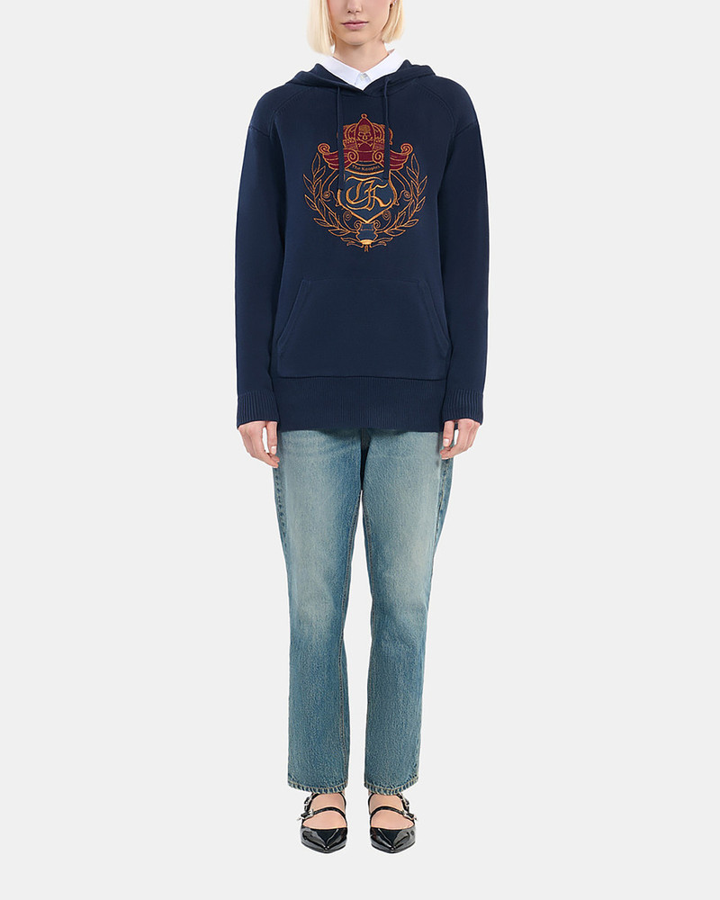 NAVY BLUE HOODED SWEATER 3