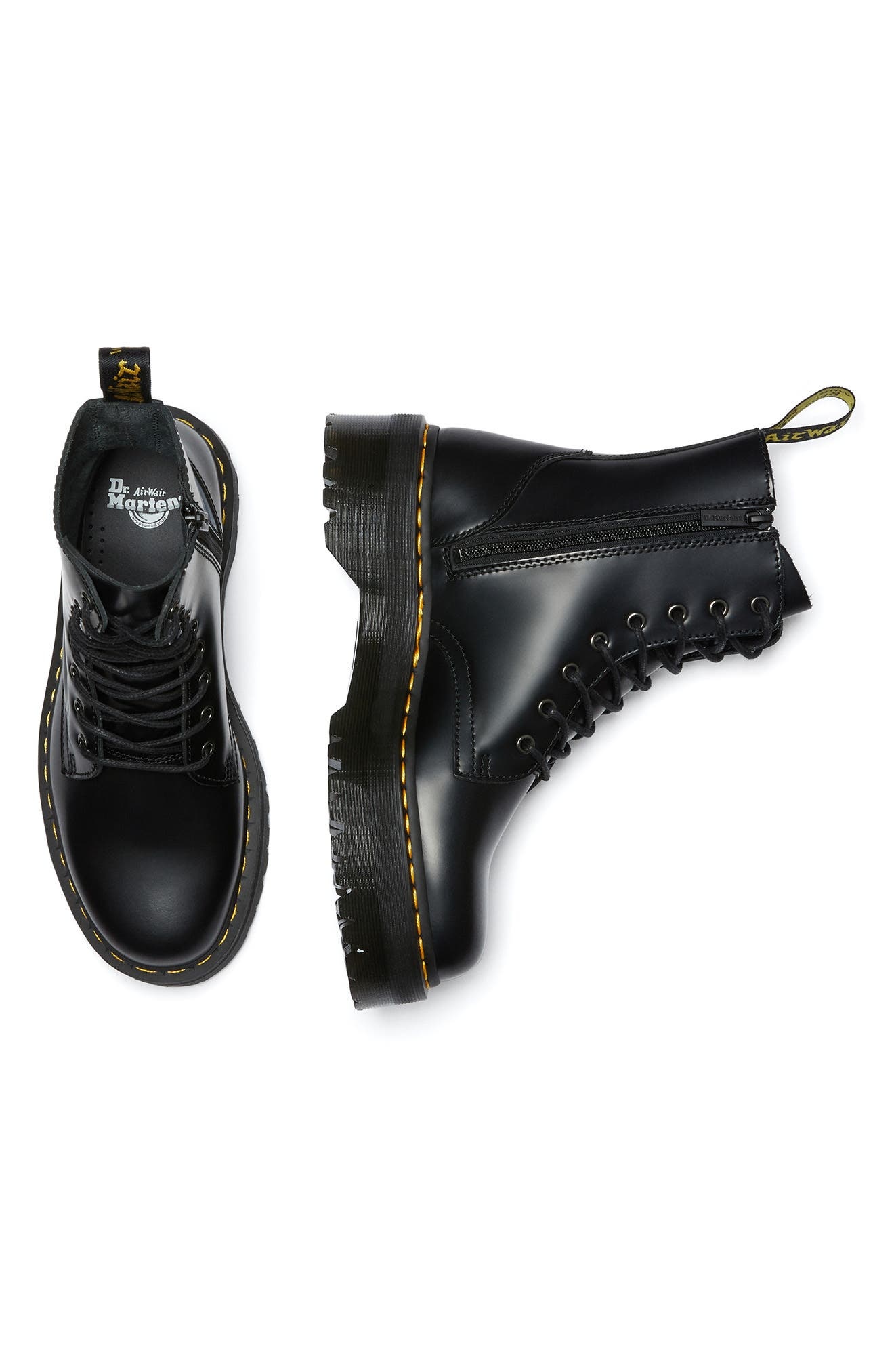 Dr. Martens Jadon Platform Boot in Black Polished Smooth at Nordstrom - 5