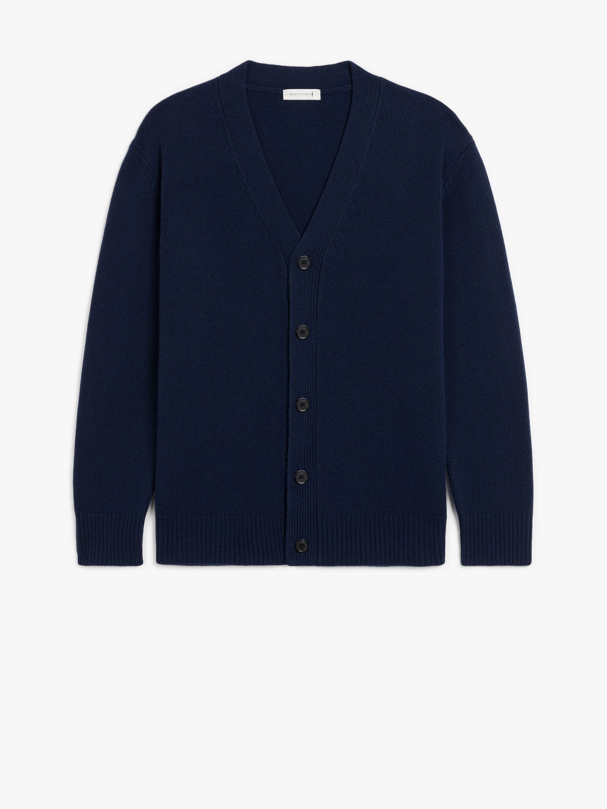 STOCKHOLM DEEP BLUE MERINO WOOL & CASHMERE CARDIGAN - 1